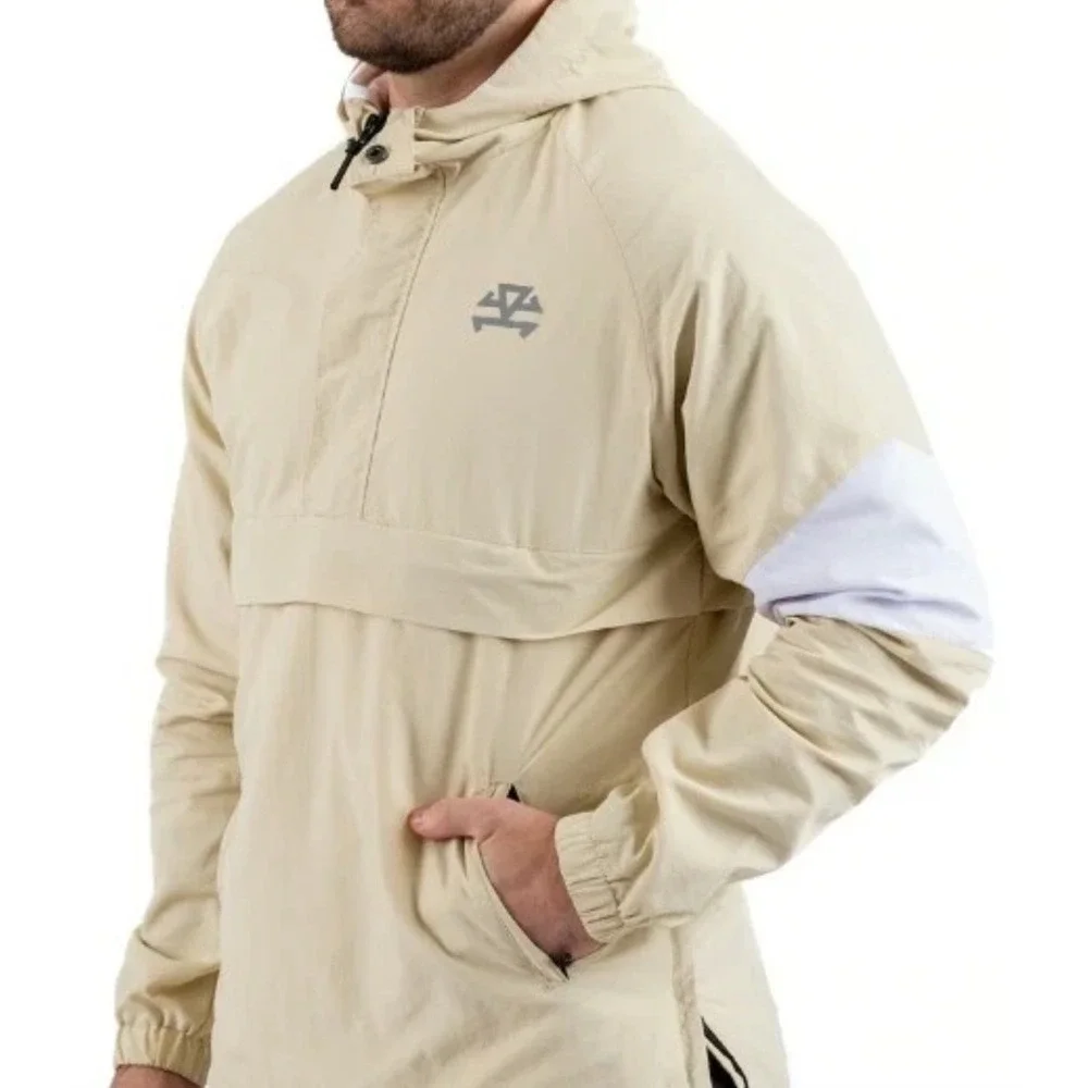 RARR Sportswear Gobbler‎ Gauntlet 2023 Anorak Windbreaker Tan Hooded Jacket NWT